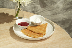 Drivu Crepe with Sour Cream & Homemade Jam