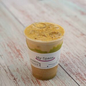 Drivu Iced Pistachio latte