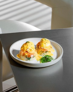 Drivu Egg Benedict with Salmon