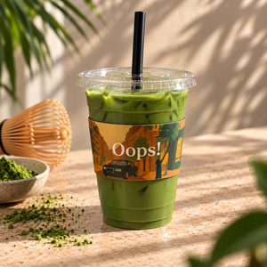 Iced Matcha Latte - Oops  khor-fakkan