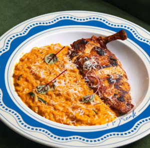 Drivu Pink Risotto with Char Grilled Chicken