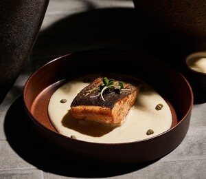 Drivu Pan-Seared Salmon with Cauliflower Purée