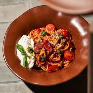 Drivu Arrabbiata Pasta with Burrata
