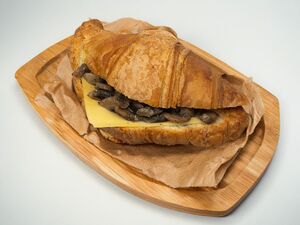 Drivu Fresh Mushroom & Cheese Croissant with Gouda Cheese