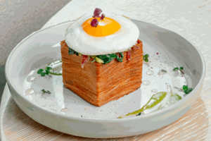 Bresaola and Eggs Cruffin - Cliq dubai