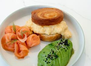 Drivu Scramble and Salmon Cruffin