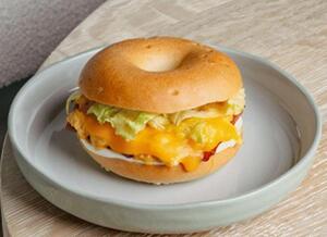 Drivu Home Style Egg Bagel with Bacon