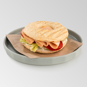 Drivu Turkey Ham Bagel