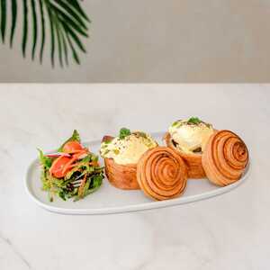 Drivu Poached Egg Croissant Roll