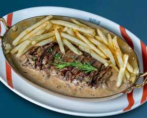 Mushroom Steak - Wave Cafe abu-dhabi