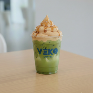 Drivu Iced Salted Caramel Matcha Latte