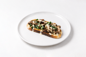 Organic Spinach & Mushroom Toast - Farmers Coffee dubai