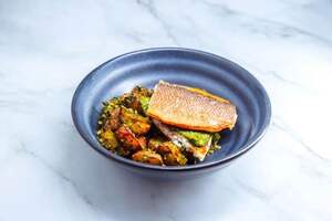 Drivu Seabass with Baby Potatoes