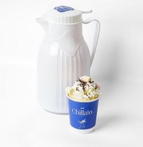 Drivu Hot Chocolate Thermos with Cream & Marshmallow + Cups