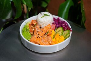 Salmon Rice Bowl - PDL Coffee Co. dubai