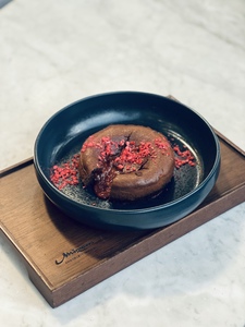 Drivu Raspberry Dark Chocolate Fondant with Vanilla Gelato