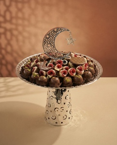 Drivu Ramadan Steel Moon Tray with Raspberry