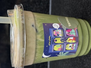 Drivu Brown Sugar Shaken Matcha with Brown Sugar Foam 