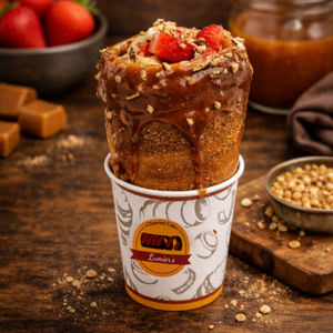 Drivu Cone Pecan Salted Caramel with Fruits