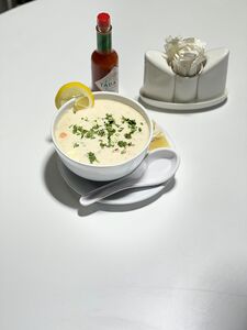 Drivu Seafood soup حساء المأكولات البحرية