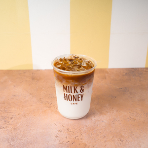 Iced Spanish Latte - Milk & Honey Cafe abu-dhabi