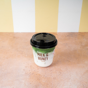 Iced Matcha Latte - Milk & Honey Cafe abu-dhabi