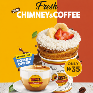 Drivu Fruits Vanilla Cream Chimney Cone  & Coffee