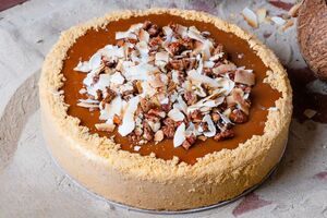 Salted Caramel Coconut Tart  - Absolute Zero AlQana abu-dhabi