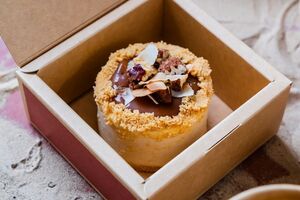 Mini Salted Caramel Coconut Tart - Absolute Zero AlQana abu-dhabi