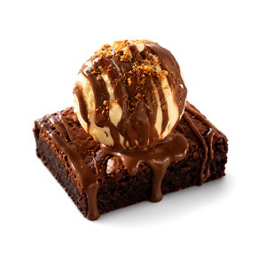 Brownie with Ice cream - COD CAFE sharjah