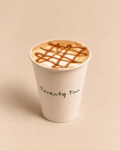 Hot Caramel Macchiatto - Twenty Two Cafe sharjah