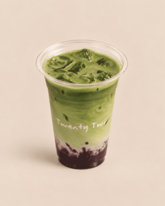 Blueberry Iced Matcha - Twenty Two Cafe sharjah