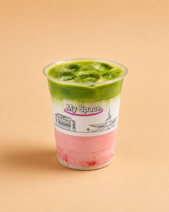 Pink Matcha - My Space Cafe sharjah