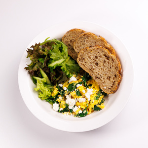 Drivu Spinach and Feta Scrambled Egg