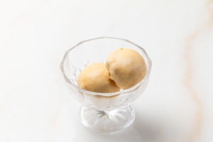 Drivu Tahina and Date Molasses Ice Cream