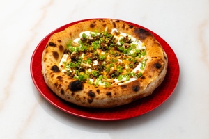 Drivu Labneh, Spicy Scallions & Pinenuts