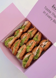 Drivu  Box of  12 Mini Turkey & Cheese Croissant