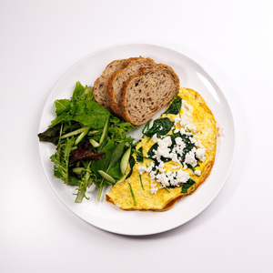 Drivu Spinach and Feta Omelette