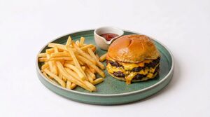 Drivu white wagyu cheese burger