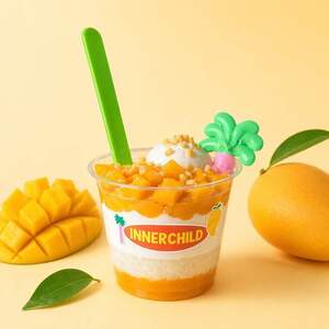 Drivu Mango Sticky Rice with Vanilla Ice Cream