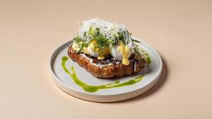 Egg Benedict Croissant - Around The Block dubai