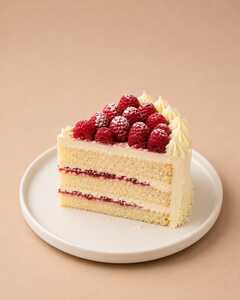 Drivu Raspberry Layered Cake Slice