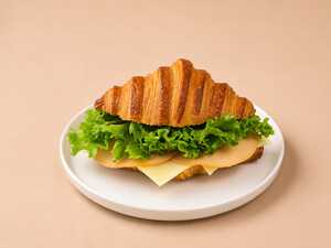 Drivu Turkey & Cheese Croissant Sandwich