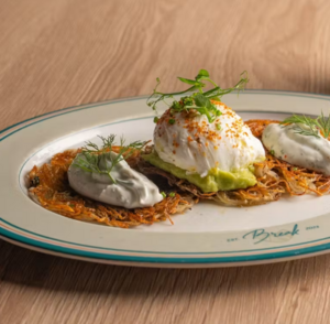Drivu Galette Potato With Poached Egg