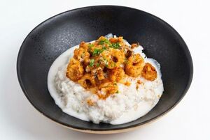 Crispy Calamari with Coconut Rice - SESAME sharjah