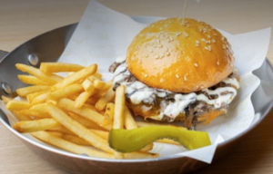 Drivu Spiced Grilled Truffle Beef Burger with Fries