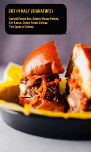 Drivu Signature Cut in Half Burger