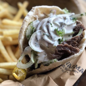 Drivu Shawarma beef sandwich