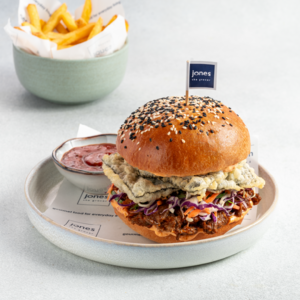 Drivu crispy kimchi mushroom burger