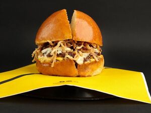 Drivu Signature Cut in Half Burger